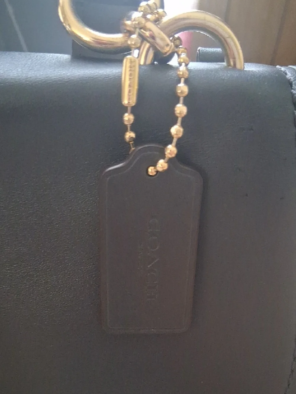 Coach Faye Leather & Suede Crossbody — NAVY BLUE & TAN - Picture 14 of 16